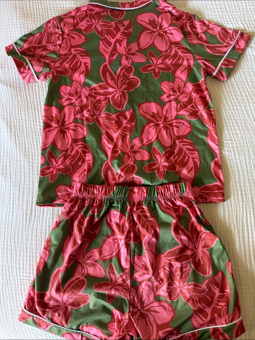 NWOT! Lexbreezy women’s Pua Melia Berry Pink Pajama Shorts Set - Picture 6 of 6